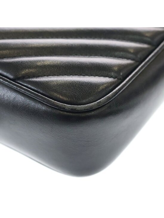Saint Laurent Paris Shoulder Bag Black Leather Silver main image 0